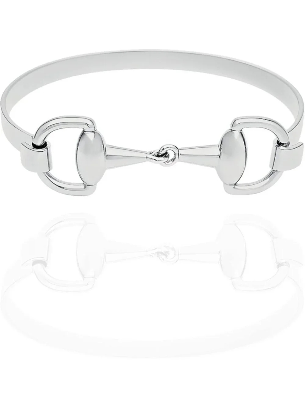 Stackable Minimalist Horse Bit Bangles - Silver, Gold & Rose Gold Cuff Bracelets